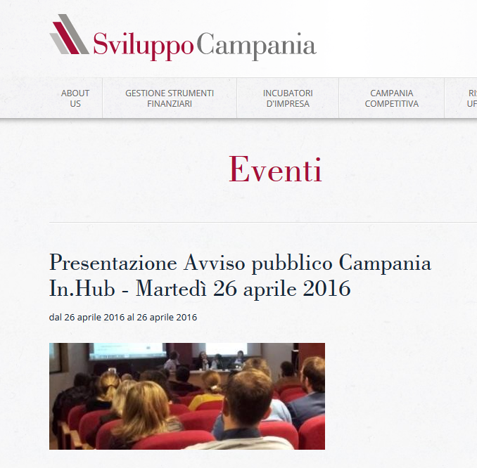 Invito 26 aprile 2016 CampaniaInHub