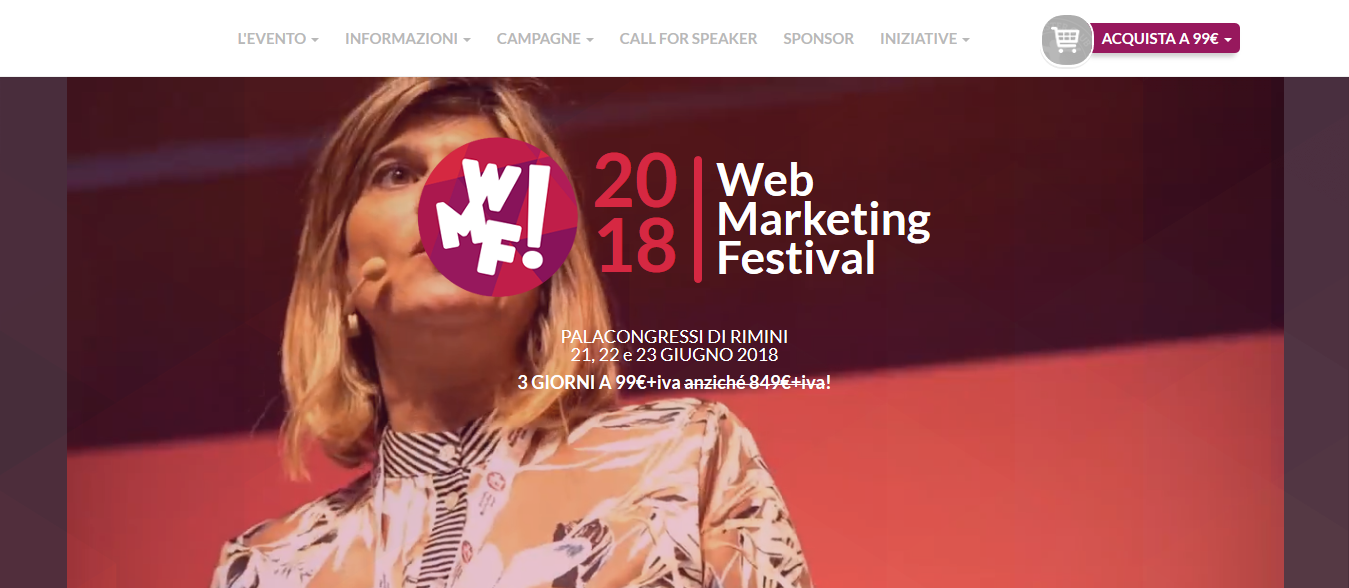 Call Startup Competition Web Marketing Festival 2018
